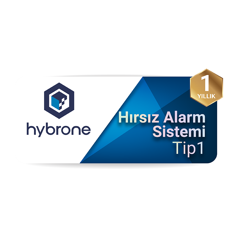 8 Bölgeye Kadar Hırsız Alarm Sistemi-Tip 1 Hybrone Cihaz Abonelik Paketi (1 Yıl)