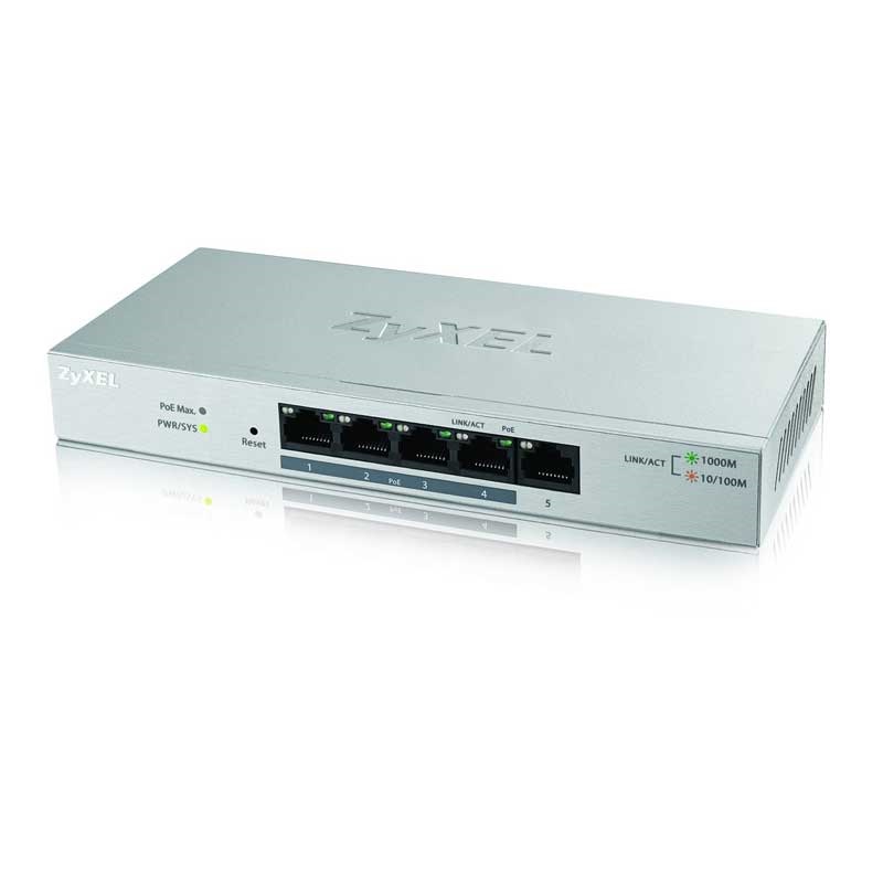 ZYXEL 5 Port 1x10/100/1000 + 4x10/100/1000 PoE Web Yönetilebilir Switch